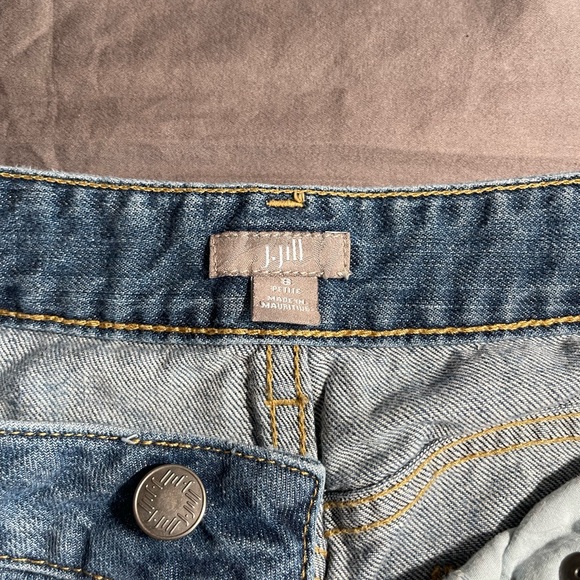 J. Jill Straight Leg Denim Jeans 100% Cotton RN 97641 8 Petite - Picture 8 of 11